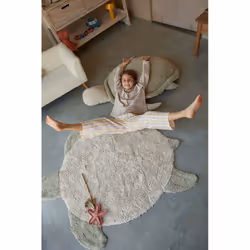 Lorena Canals C-SEATURT Tapis pour salle de jeux Vert, Naturel Coton, Tissu Autres