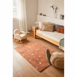 Lorena Canals C-MDOT-CHS Tapis pour salle de jeux Rouge Coton, Tissu Rectangulaire