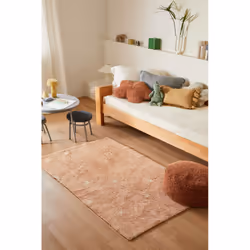 Lorena Canals C-MDOT-ROS Tapis pour salle de jeux Rose Coton, Tissu Rectangulaire
