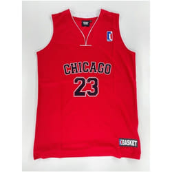 Maillot de basket - CHICAGO - 23 - Rouge - Col V - Sans manches