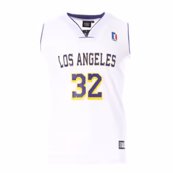 Maillot de basket - LOS ANGELES - 32 - Blanc - Col V - Sans manches