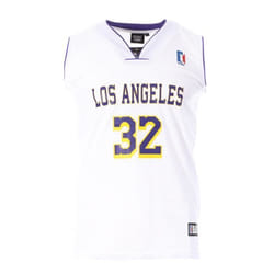 Maillot de basket - LOS ANGELES - 32 - Blanc - Col V - Sans manches