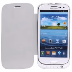 Couvercle de sortie avec batterie Samsung Galaxy S3 3200 mAh blanc avec l’avant du couvercle très élégant