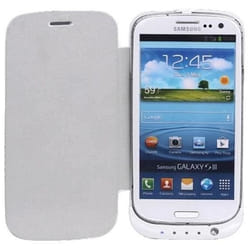 Couvercle de sortie avec batterie Samsung Galaxy S3 3200 mAh blanc avec l’avant du couvercle très élégant