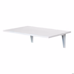 HOMCOM Table Pliable Mural Table Abattable en Bois pour Cuisine Chambre Charge 10 kg Blanc 60x40x20 cm