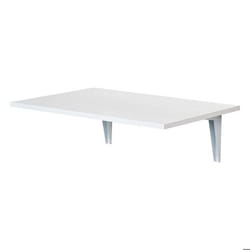 HOMCOM Table Pliable Mural Table Abattable en Bois pour Cuisine Chambre Charge 10 kg Blanc 60x40x20 cm