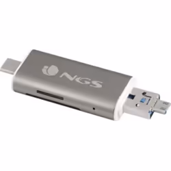 NGS ALLYREADER, MicroSD (TransFlash), SD, Gris, Blanc, 128 Go, USB/Micro-USB, USB