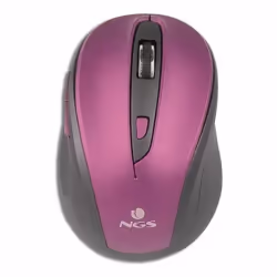 NGS Evo Mute, Droitier, Optique, RF sans fil, 1600 DPI, Noir, Violet