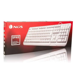 NGS Spike, QWERTY, ES clavier USB Espagnole Blanc