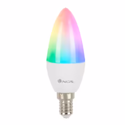 NGS GLEAM 514C, Ampoule intelligente, Blanc, Wi-Fi, LED, E14, Variable