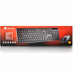 NGS HYPE KIT, QWERTY, ES, Taille réelle (100 %), Bluetooth, QWERTY, Noir, Souris incluse