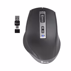 NGS BLUR-RB, Droitier, Bluetooth + USB Type-A, 3200 DPI, Noir