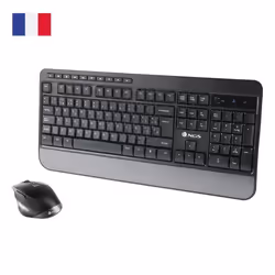 NGS SPELL KIT, Taille réelle (100 %), USB + Bluetooth, AZERTY, Noir, Souris incluse