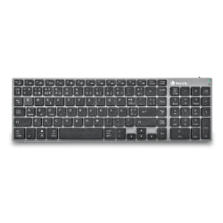 NGS FORTUNE-BT, QWERTY, PT clavier Bluetooth Portuguais Noir, Argent