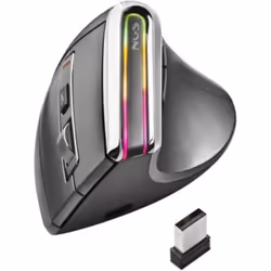 NGS EVO KARMA, Droitier, Conception verticale, Optique, RF sans fil + Bluetooth, 3200 DPI, Noir