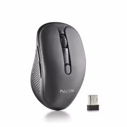 NGS EVO RUST, Droitier, Optique, RF sans fil, 1600 DPI, Noir