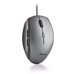 NGS MOTH GRAY, Droitier, Optique, USB Type-A, 1600 DPI, Gris