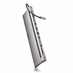 NGS WONDER DOCK 12, Avec fil, USB 3.2 Gen 1 (3.1 Gen 1) Type-C, 10,100,1000 Mbit/s, Argent, MicroSD (TransFlash), SD, CE