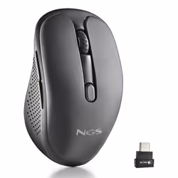 NGS EVO JOT, Droitier, RF sans fil + Bluetooth, 1600 DPI, Noir