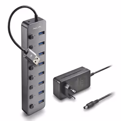 NGS IHUB 8 USB 2.0 Type-A 5000 Mbit/s Noir