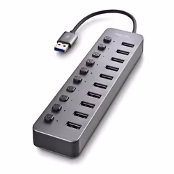 NGS IHUB 10 USB 3.2 Gen 1 (3.1 Gen 1) Type-A 5000 Mbit/s Noir