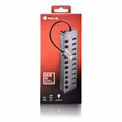 NGS IHUB 10 USB 3.2 Gen 1 (3.1 Gen 1) Type-A 5000 Mbit/s Noir - Vue supplémentaire 8