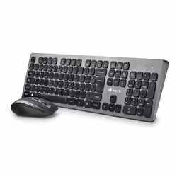 NGS IDOL KIT clavier Souris incluse RF sans fil QWERTY Noir, Argent