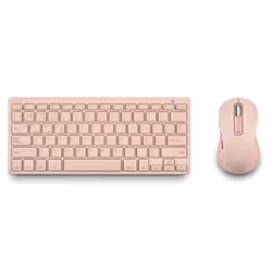 NGS FANTASY (AZERTY, FR), Mini, Sans fil, RF sans fil + Bluetooth, AZERTY, Rose, Souris incluse