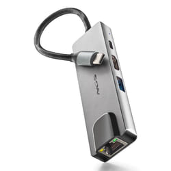 NGS NGS-HUB-0140 hub & concentrateur USB 2.0 Type-C 5000 Mbit/s Aluminium, Noir