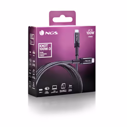 NGS KNOT 100W-3 câble USB USB 2.0 3 m USB C Noir - Vue supplémentaire 6