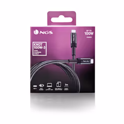NGS KNOT 100W-3 câble USB USB 2.0 3 m USB C Noir - Vue supplémentaire 7