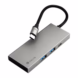 NGS WONDER DOCK4 PRO, Avec fil, USB 3.2 Gen 1 (3.1 Gen 1) Type-C, 5 W, Aluminium, USB 3.0, Aluminium