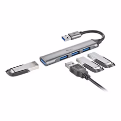 NGS IHUB4 MICRO USB 3.2 Gen 1 (3.1 Gen 1) Type-A 5000 Mbit/s Argent