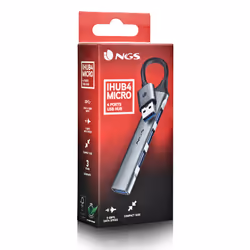 NGS IHUB4 MICRO USB 3.2 Gen 1 (3.1 Gen 1) Type-A 5000 Mbit/s Argent - Vue supplémentaire 4