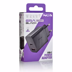 NGS ERA 20W BLACK Chargeur secteur 20 W charge rapide Noir - Vue supplémentaire 2