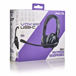 NGS VOX605 USB-C Casque Avec fil Arceau USB Type-C Noir - Vue supplémentaire 5