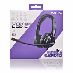 NGS VOX605 USB-C Casque Avec fil Arceau USB Type-C Noir - Vue supplémentaire 6