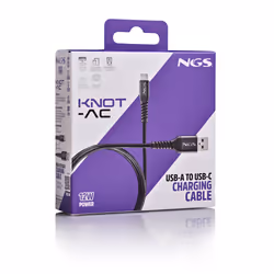 NGS KNOT-AC câble USB USB 2.0 2 m USB A USB C Noir - Vue supplémentaire 4
