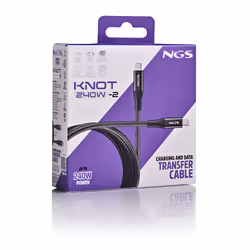 NGS KNOT 240W-2 câble USB 2 m USB C Noir - Vue supplémentaire 3