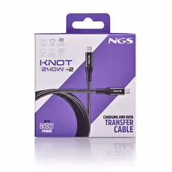 NGS KNOT 240W-2 câble USB 2 m USB C Noir - Vue supplémentaire 4