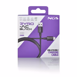 NGS ZYRO-AC câble USB USB 2.0 1 m USB A USB C Noir - Vue supplémentaire 6