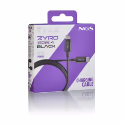 NGS ZYRO 60W-1 câble USB USB 2.0 1 m USB C Noir - Vue supplémentaire 5
