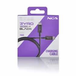 NGS ZYRO 60W-1 câble USB USB 2.0 1 m USB C Noir - Vue supplémentaire 6