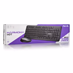 NGS HARMONY KIT (QUERTY, ES) clavier Souris incluse Universel RF sans fil QWERTY Espagnole Noir - Vue supplémentaire 5