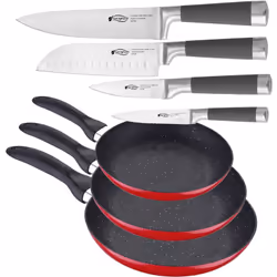 Ce lot comprend : Le set de couteaux le plus utilisé dans les cuisines professionnelles, composé de : 1 couteau de chef de 20 ...