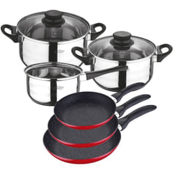 Ensemble de 5 pièces pour casseroles et poêles à frire rouge - San Ignacio