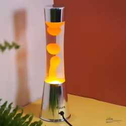 Lampe à lave - FISURA - Orange - Base en chrome - 395 cm - 25W R39
