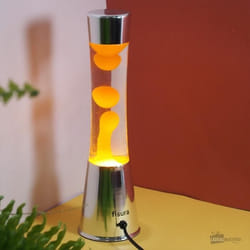 Lampe à lave - FISURA - Orange - Base en chrome - 395 cm - 25W R39