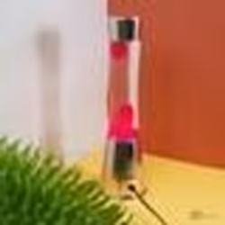 Lampe à lave - FISURA - Rose - Base chromée or rose - 395 cm - 25W R39