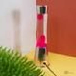 Lampe à lave - FISURA - Rose - Base chromée or rose - 395 cm - 25W R39